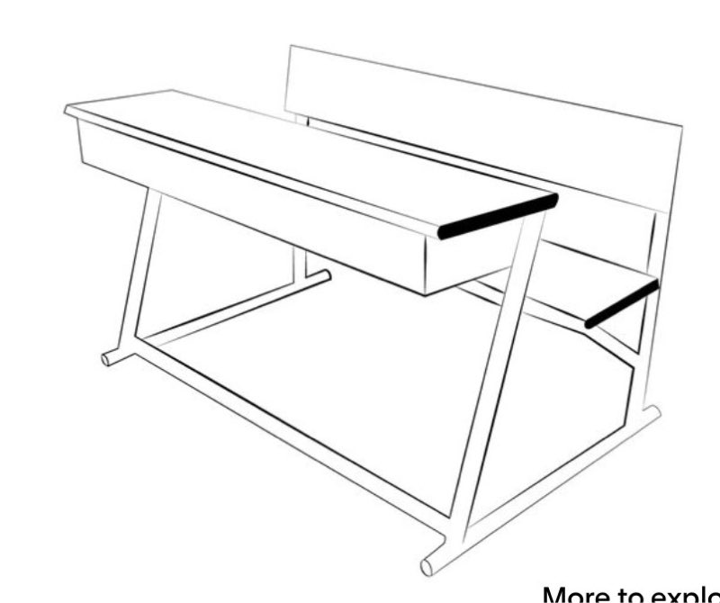 School Furniture Coloring Page