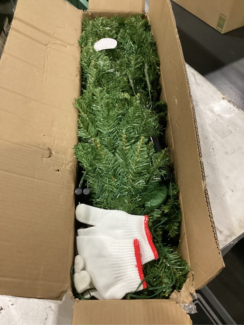 Condition photo showing New/Like New for 5FT Pre-lit Pencil Christmas Tree Spruce with Remote Control, 200 Warm White Multi-Color Lights, Artificial Hinged/Slim/Skinny/Feel Real/Realistic for Home, Holiday Decoration Dual Color LED 5 Feet Green 5ft