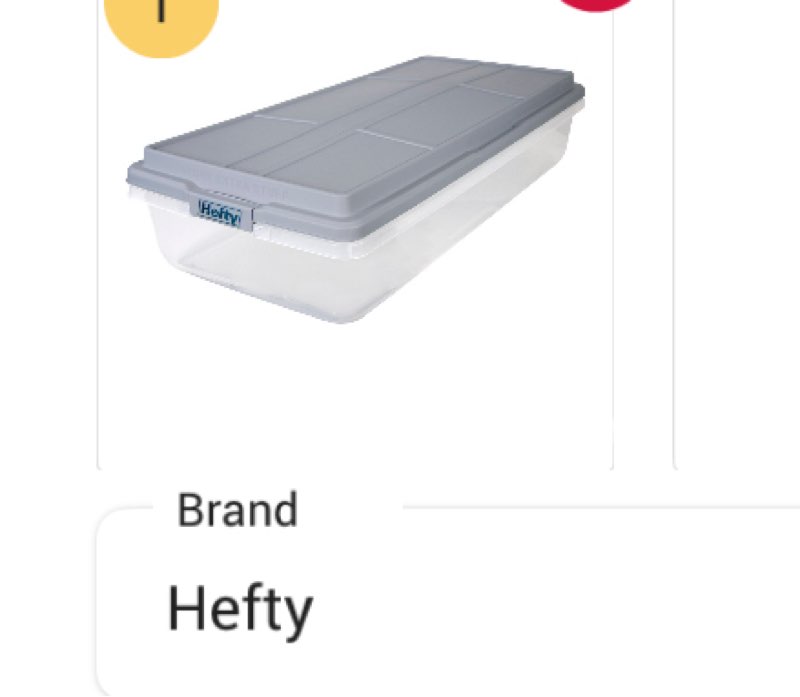 Hefty 63qt Hi-Rise Underbed Clear Storage Box 1 Pack 