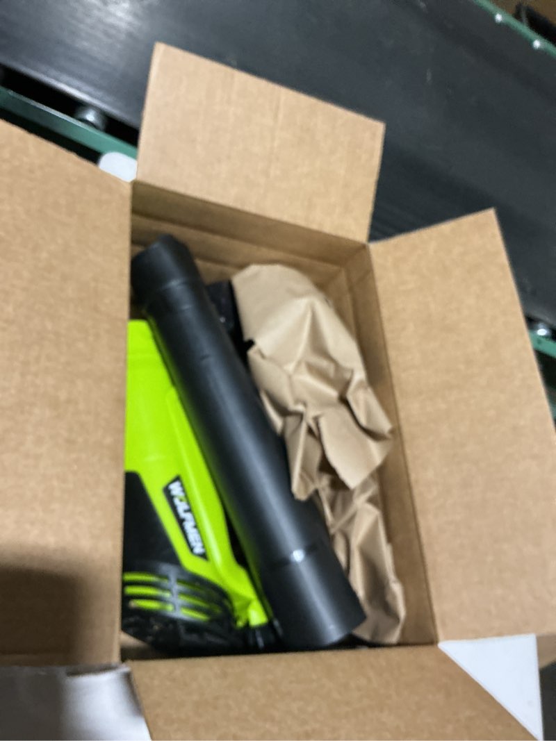 Condition photo showing Good Condition for Leaf Blower, Electric Cordless Leaf Blower with 2 Batteries and Charger, 2 Speed Mode, Lightweight Cordless Blower for Blowing Leaves, Patio Cleaning, Blowers for Lawn Care and Dust Plastic A-Green