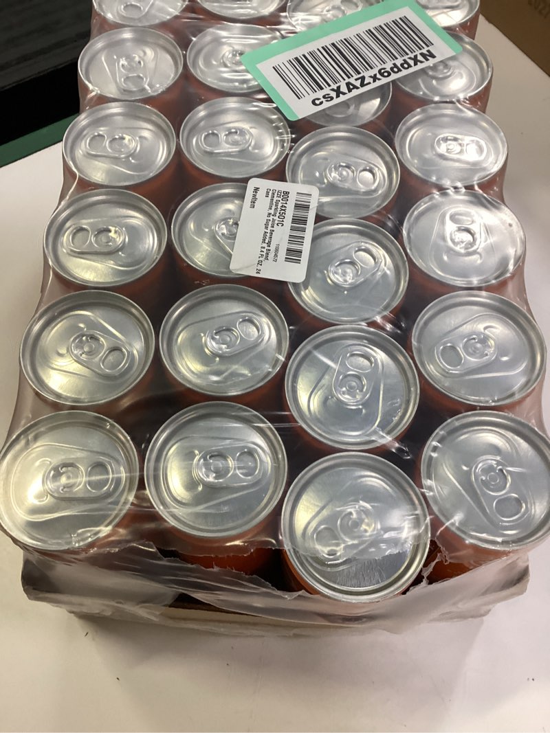 Condition photo showing New/Like New for izze sparkling water juice beverage blend, clementine, no sugar added, 8.4 fl oz, 24 cans clementine 8.4 fl oz (pack of 24)