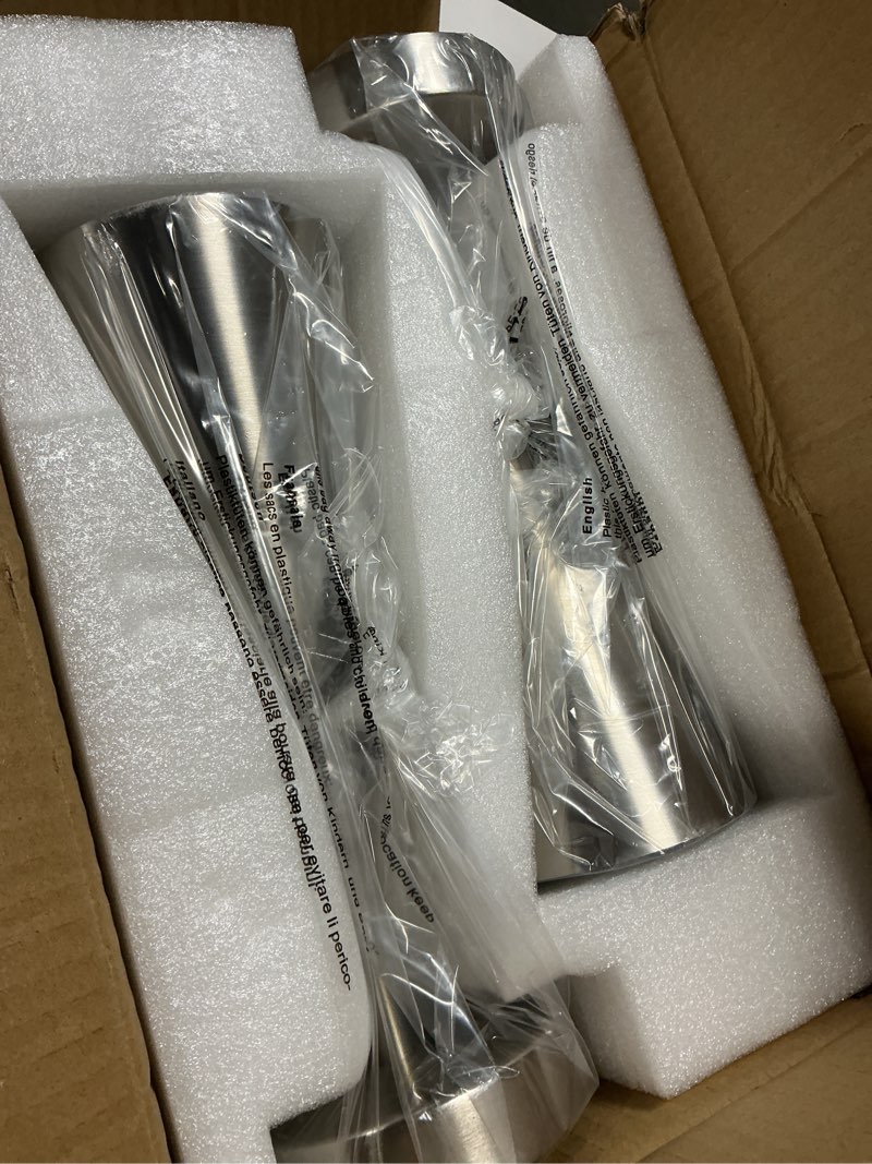 Condition photo showing Good Condition for mwz brushed nickel wall sconce set of two, modern sconces wall lighting fixtures with silver metal shade, indoor wall mount swing arm lamp for bedroom,bedside,bar,kitchen,hallway