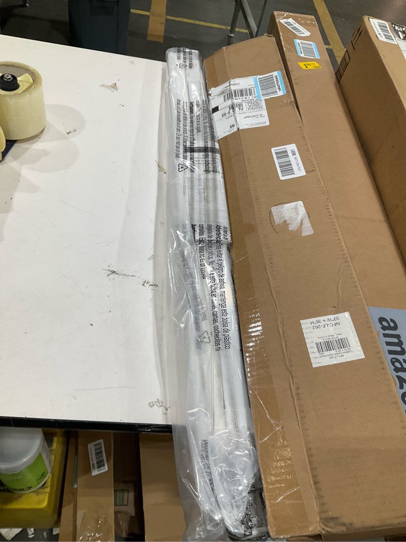 Condition photo showing Good Condition for lazblinds cordless cellular shades, no tools no drill light filtering honeycomb shades pleated blinds for windows, 33'' w x 36'' h, white light filtering-white 33'' w x 36'' h