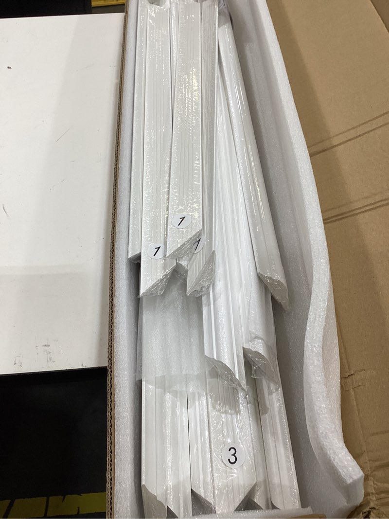 Condition photo showing Good Condition for art3d pre-cut wall molding set of 6 pcs, ready-to-assemble wainscoting panels for interior wall décor living room bedroom accent wall - installed with glue, 3 top 3 bottom