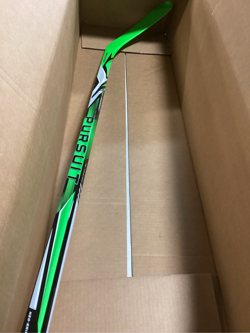 Condition photo showing Good Condition for Franklin Sports Kids Ice Hockey Sticks - Ripper Junior + Youth Composite Hockey Sticks - Righty + Lefty 50-Flex Ice Hockey Sticks - Textured Grip - 55" Inch + 42" Inch Youth Hockey Sticks Olive 42" Right Shot