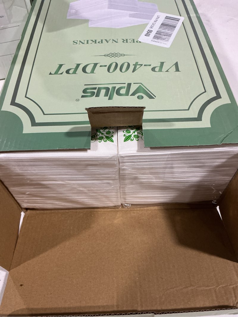 Condition photo showing Good Condition for vplus 400 pack premium quality guest towels disposable dinner napkins soft, absorbent, party napkins for dinners or catering events?and everyday use (white, 400) white 400 count (pack of 1)