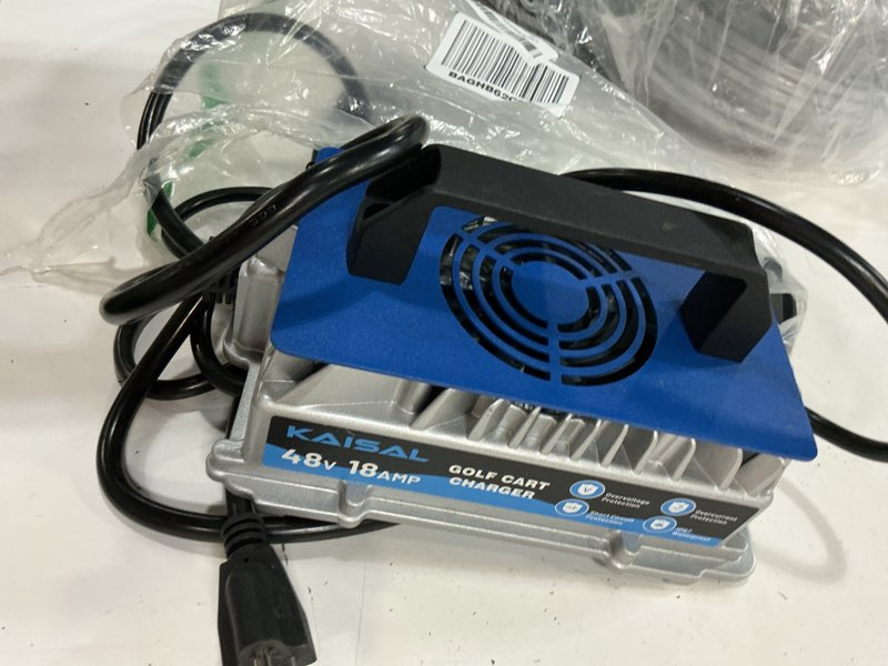 Condition photo showing As Is for ezgo golf cart charger 48 volt 18 amp golf cart battery charger 1250w for 48v ez-go rxv & txt ip67 waterproof 48v ezgo charger 4-6 hrs full charge, 16ft cable, for lead-acid battery 48v for rxv plug