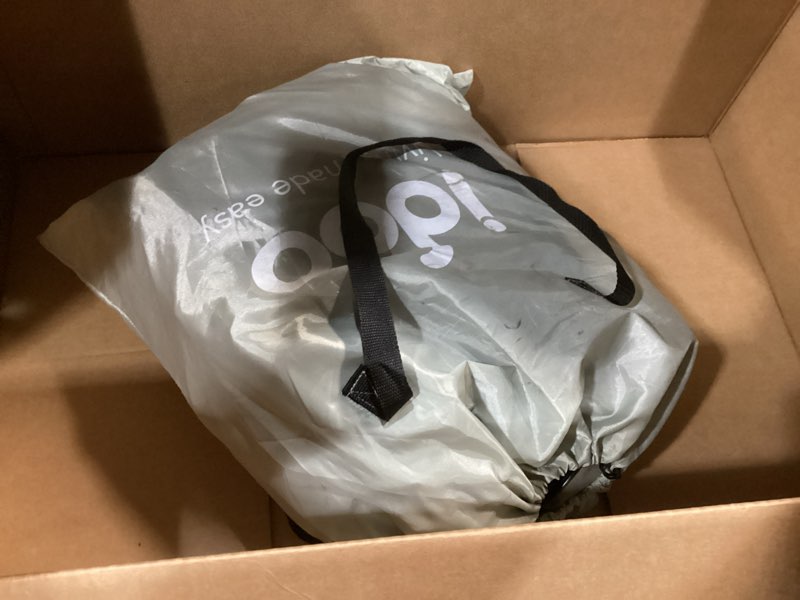 Condition photo showing As Is for iDOO Twin Air Mattress with Built in Pump, 18" Raised Compact Blow up Mattress, Inflatable Mattress for Camping Guest Home, Portable Travel Air Bed, 2-Min Quick Inflation Deflation, Colchon inflable Grey Twin