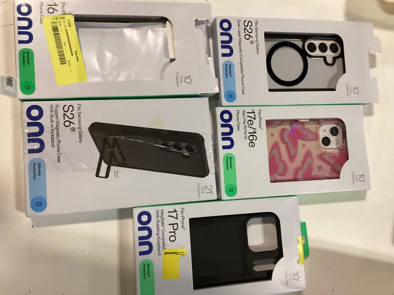 Condition photo showing As Is for assorted cellphone iphone/andorid/galaxy case covers & accessories