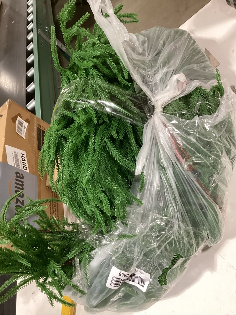 Condition photo showing Good Condition for Senjie 9FT 2PCS Christmas Garland Norfolk Pine Garland Real Touch Artificial Greenery Garland for Mantle Fireplace Table Indoor Outdoor Holiday Decortions 9 ft (1 Pack- Bright) 2