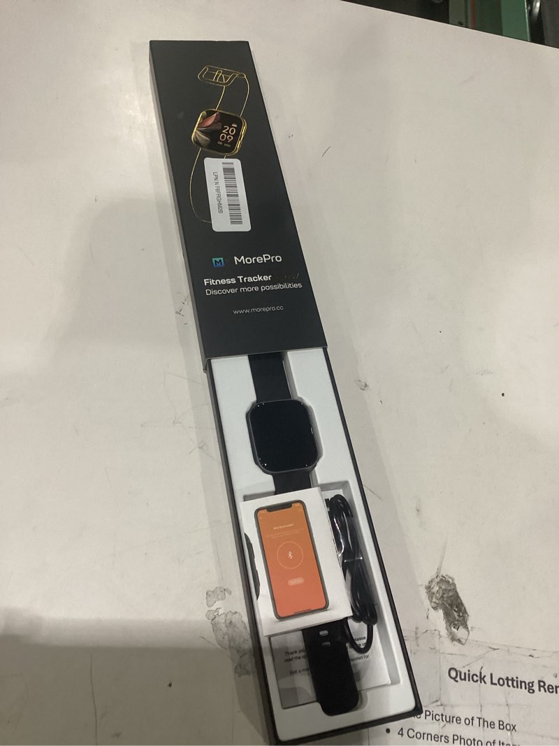 Condition photo showing Good Condition for morepro health fitness tracker (make/answer call), 24/7 heart monitor with blood pressure, blood oxygen, sleep tracking, 120+ sports modes smart watch with 7-day battery, compatible with ios android urban bronze