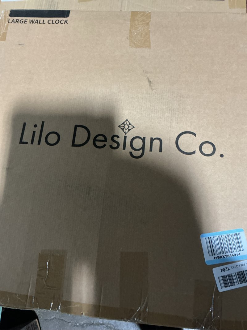 Large Wall Clock 24 Inches - Decorative Wall Clock Large With Real Wood & Roman Numerals - 24 Inch C