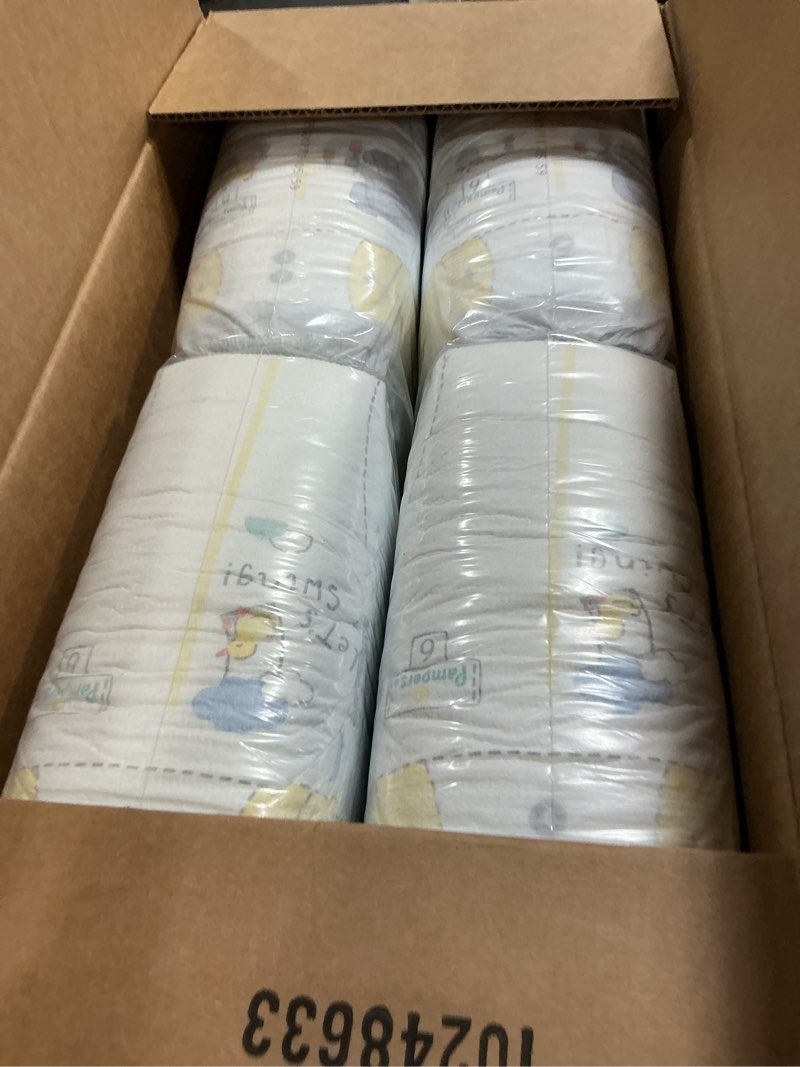 Condition photo showing New/Like New for Pampers Swaddlers Diapers, Size 6 (23-44 lbs), 108 Count, Absorbent, Keeps Baby Dry and Comfortable, Skin Safe Disposable Baby Diaper (Packaging May Vary) Size 6 108