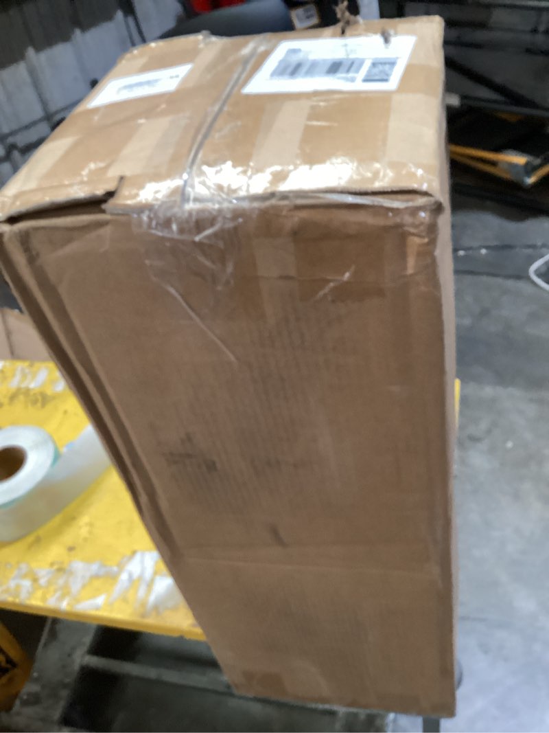 Condition photo showing As Is for dyna-living sign stands for display 8.5 x 11 inch, 8 packs adjustable sign holder stands, pedestal sign holder with heavy duty base for sign standing display, 360° rotation floor standing sign holder