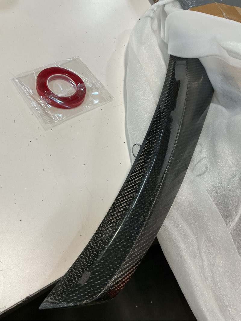 Condition photo showing Good Condition for real carbon fiber rear spoiler compatible with 2014–2020 bmw f32 4 series coupe, high kick duckbill trunk lip wing for 428i 430i 435i 440i coupe