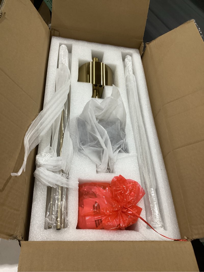 Condition photo showing Good Condition for 2-Light Modern Brushed Titanium Gold Wall Sconce with Clear Glass Crystal Luxury Wall Light Fixtures for Bedroom Living Room Bathroom Vanity Mirror Light Fixtures Set of 2