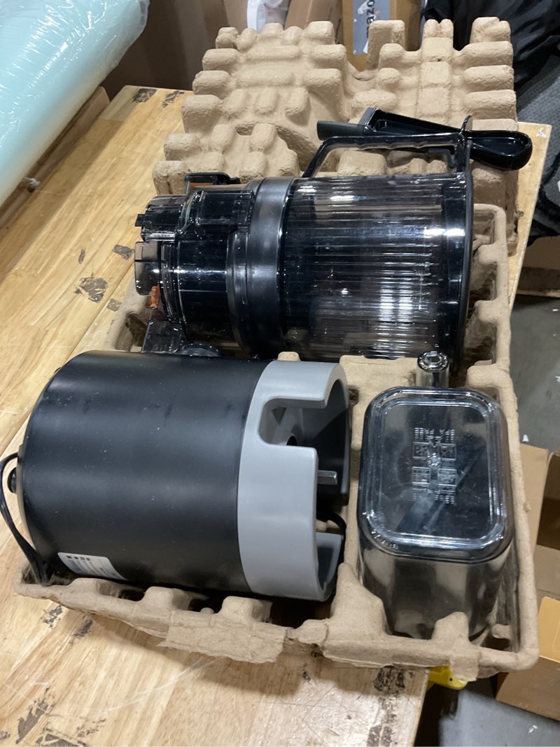 Condition photo showing Good Condition for aeitto 3-in-1 cold press juicer for juice, nut milk & sorbet – filter-free design for effortless cleaning, 6.0" extra large chute fits whole fruits & vegetables, juicer machines high yield, with brush black