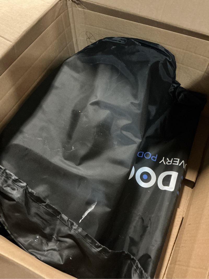 Condition photo showing As Is for New Upgrade XL 139-Gallon Oval Ice Bath Tub - 6 Layered Portable Bathtub, Drop-In Bathtubs Foldable with Cover Cold Plunge Tub for Athletes, Home Gym, Outdoor Recovery Use. Black-139gal