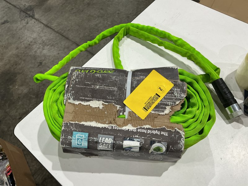 Condition photo showing As Is for zero-g pro teknor apex 3/4-in x 75-ft contractor-duty kink free woven green coiled hose