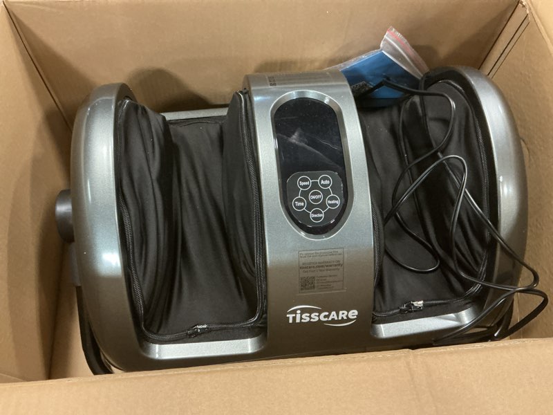 Condition photo showing Good Condition for TISSCARE Shiatsu Foot Massager with Heat, FSA Eligible HSA Foot Massager for Plantar Fasciitis, Neuropathy, Circulation and Pain Relief, Massage Feet at Home/Office, Gift for Men and Women 2026 New Upgraded,gray