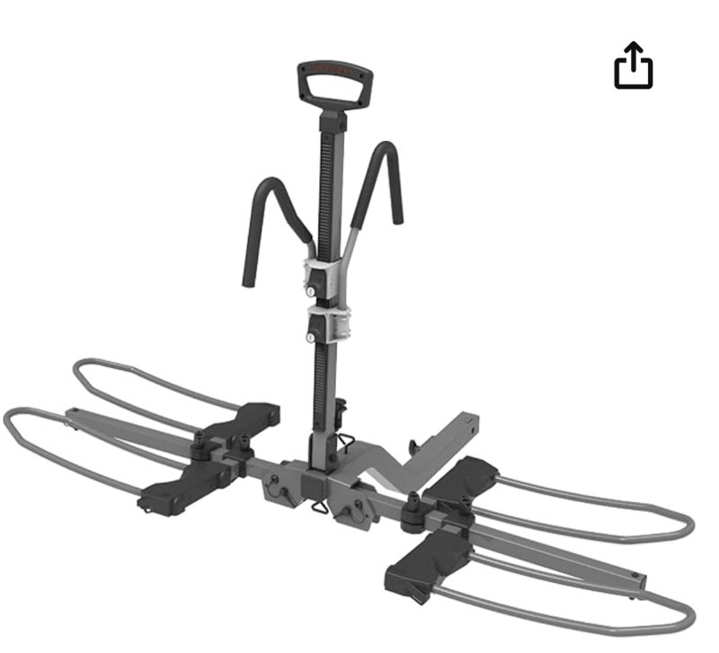 HYPERAX 2023 Model Volt RV Approved Hitch Mounted 2 E Bike Rack Carrier for RV ,Camper ,Motorhome ,Trailer ,Toad with 2" Tow Hitch Receivers - Up to 2X 80lbs eBikes with Up to 5" Fat Tires