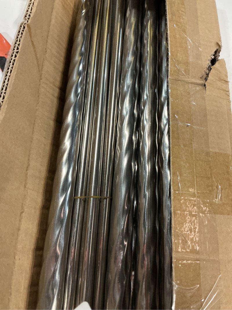 Condition photo showing Good Condition for Canopy Bed Frame Stainless Steel Queen Size Bed Canopy Frame & Bed Poles, Fit for Four-Corner Bed and Mosquito Curtains, Queen (Silver) Queen - Bed Poles