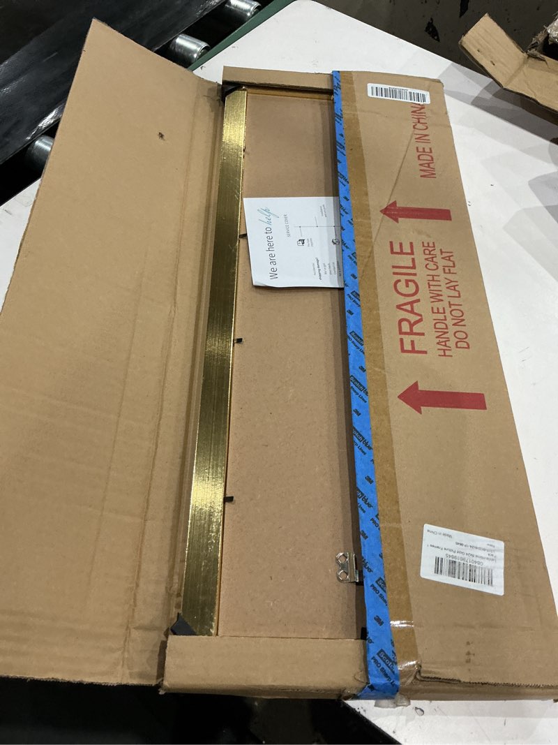 Condition photo showing Good Condition for lavie home 8x24 picture frame gold, panoramic picture frame for wall decoration, classic gold minimalist style suitable for decorating houses, offices, hotels?1 pack? 8x24 gold