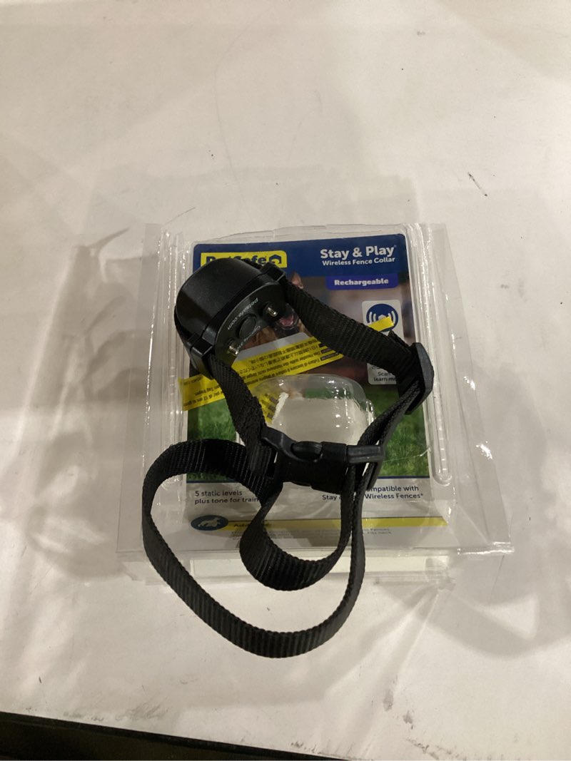 Condition photo showing Good Condition for not tested**** petsafe stay & play wireless fence receive collar - rechargeable and waterproof receiver collar with quick charge in 2-3 hours - for dogs 5lb+ extra collar only