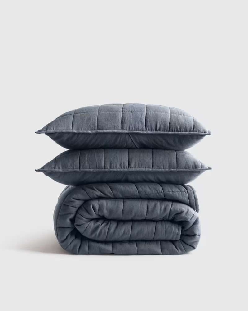 european linen box quilt set king nightfall