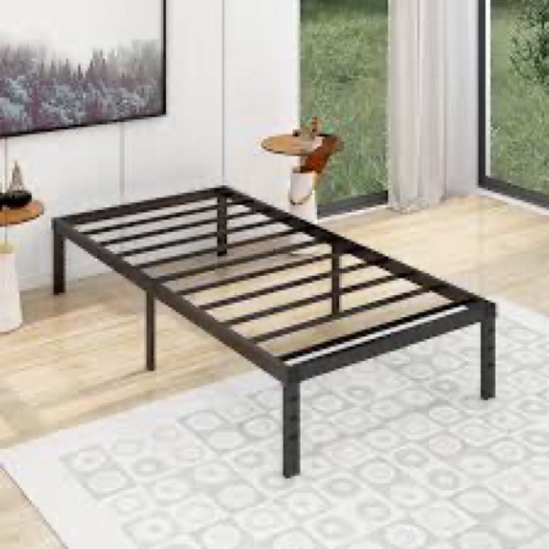 twin bed frames, 14 inch heavy duty metal platform bed frame