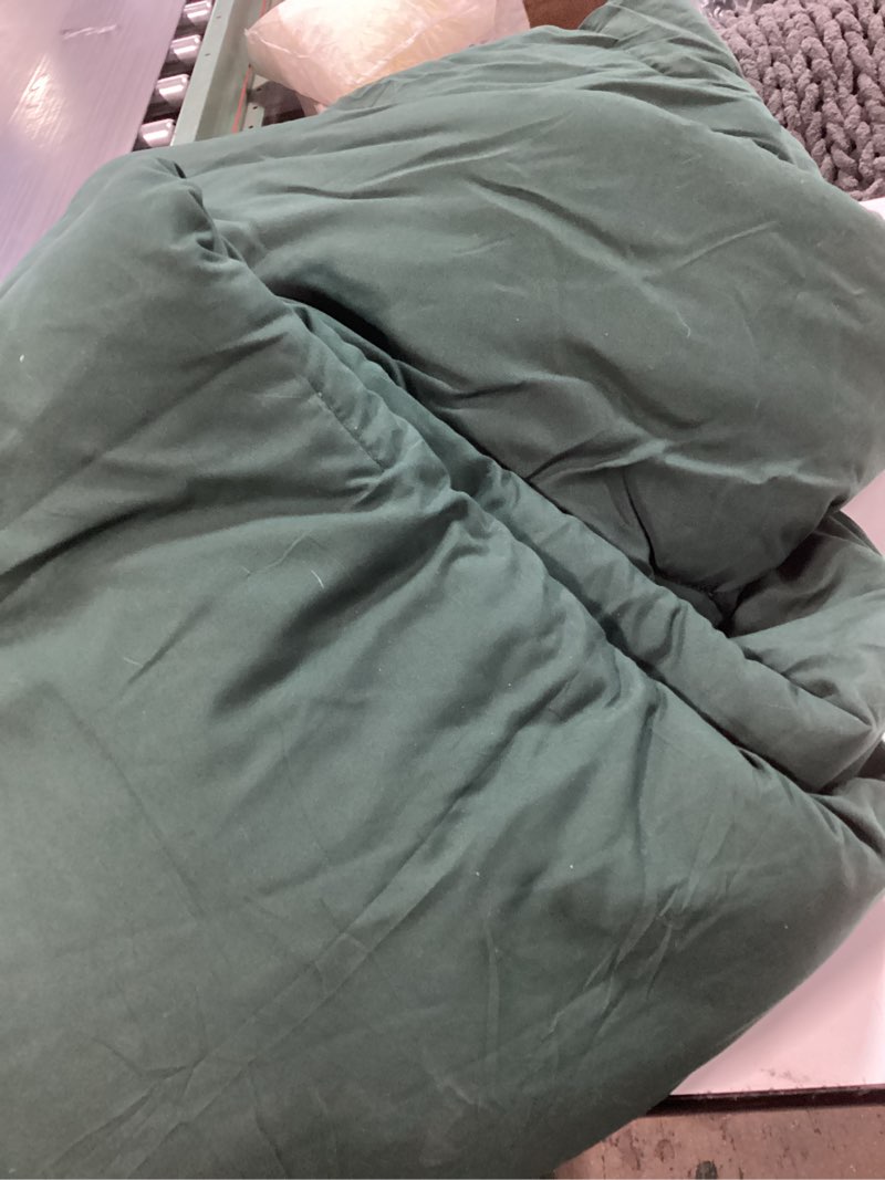 Condition photo showing As Is for JOLLYVOGUE Queen Comforter Set, Ultra-Soft Bed in a Bag Queen Size 7 Pieces, Oeko-TEX Certified Bedding Set with Down Alternative Comforter, Sheets, Pillowcases & Shams, Emerald Green Emerald Green QUEEN(88"*88")