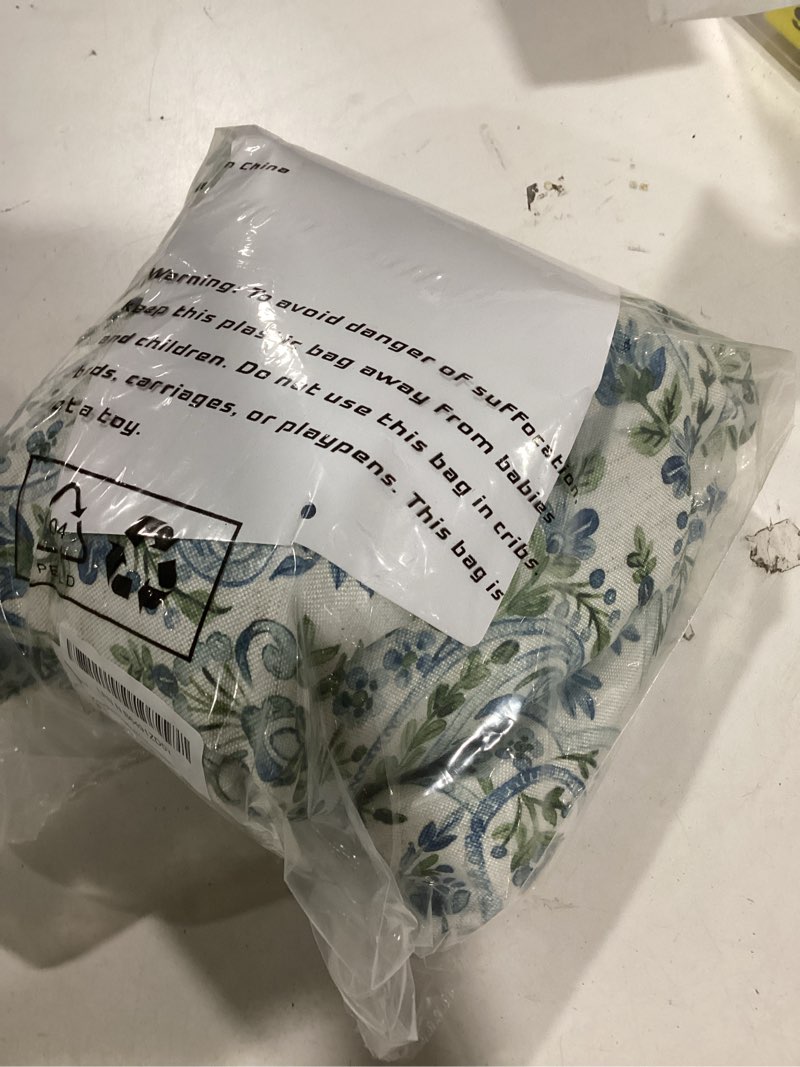 Condition photo showing Good Condition for bgment curtains for living room 84 inches long - blue floral leaf paisley pattern drapes for vintage french country farmhouse light filtering grommet window treatments, 2 panels, 52 x 84 inch 52"w x 84"l (pack of 2) blue & green