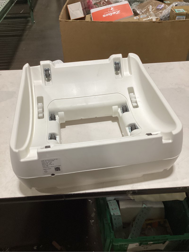 Condition photo showing Good Condition for Self Cleaning Litter Box,Open Top Automatic Litter Box with App Control for Multiple Cats, Safety Sensors Protection, Odor Control Includes 2 roll Liners,Large Waste Bin, Cream White