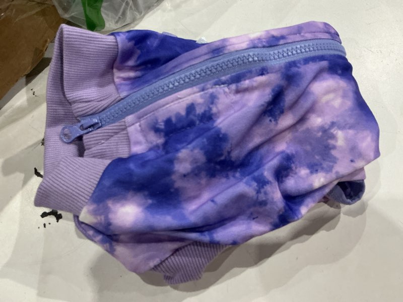 Condition photo showing Good Condition for lukovee recovery suit for dogs, zipper on recovery suit for female male dog, onesie abdominal wounds cone e-collar alternative prevent licking spay recovery suit (medium, purple tie-dye) medium purple tie-dye