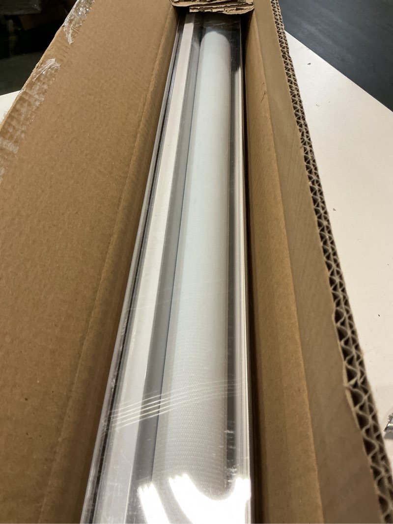 Condition photo showing Good Condition for MYshade Cordless Zebra Blinds with Free-Stop Function - Dual Layer Light Filtering & Privacy Sheer Shades for Day and Night - Easy Install Window Shades for Home, Living Room, 46" W x 72" H,White White 46"W x 72"H