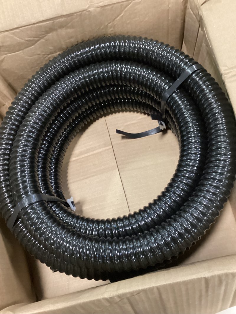 Pond Tubing 1 1/4"Id Black Plastic Corrugated Water Hose Strong Flexible Sump Pump Drain Hose Pipe 10Ft