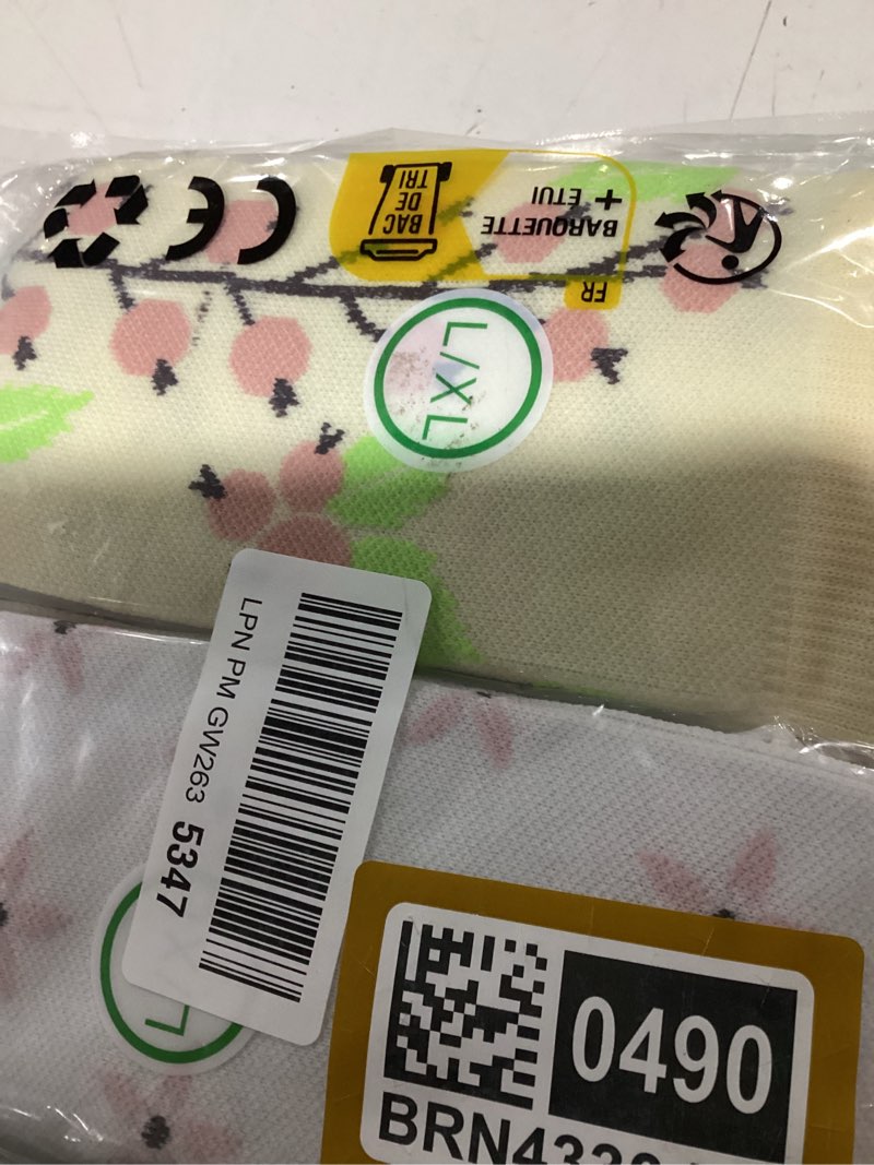 Condition photo showing New/Like New for 6 pairs compression socks for women & men 15-20mmhg graduated support knee high socks for nurses, travel, athletic large-x-large 01 assort - black/blue/grey/pink/beige/white