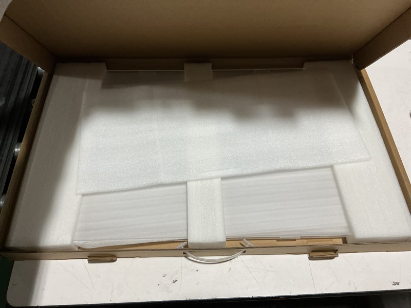 Condition photo showing Good Condition for Modern Frame Clear Acrylic Freestanding Dog Gate - 32" Tall Folding 3-Panel Pet Barrier for Doorways, Stairs & Large Openings, Indoor Fence for Small to Large Dogs & Cats 32" Height-3 Panel