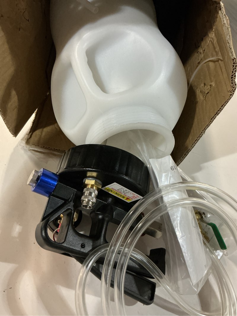 Condition photo showing Good Condition for gooacc transmission fluid pump kit 6l automotive pneumatic oil fluid extractor atf refill dispenser transfer pump with 15 atf filler adapters 1.6 gal 2 ways vacuum fluid evacuator oil change tool set 6l pneumatic