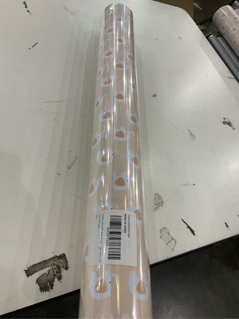 Reversible baby shower wrapping paper