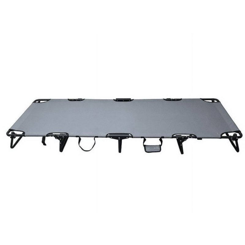 ozark trail camping folding with easy setup cot, gray, adult,75.6in x 25 in x 8.46in, polyester