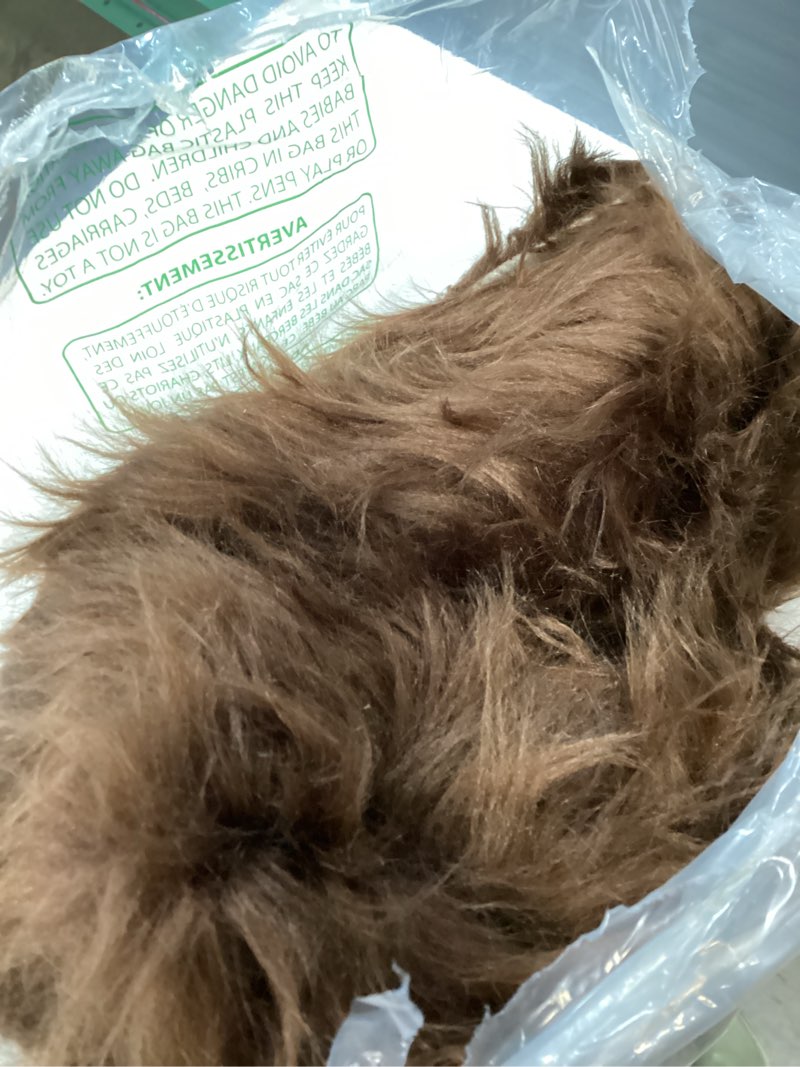 Condition photo showing As Is for brown bear rug faux cowhide rug animal print area rug faux sheepskin fur carpet decor for living room brown 5.1x6.1 feet
