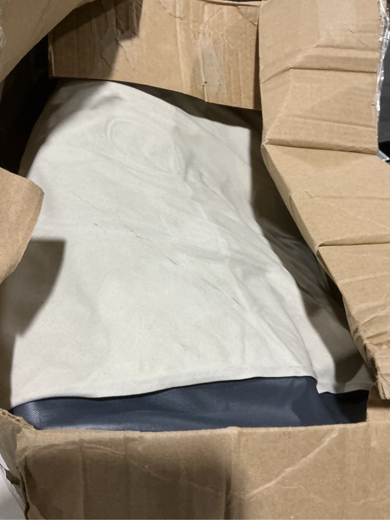Condition photo showing As Is for intex 64417ed 22in queen dura-beam comfort plush high-rise inflatable air mattress with built in pump for travel and camping, 600lb weight capacity 22" grey queen