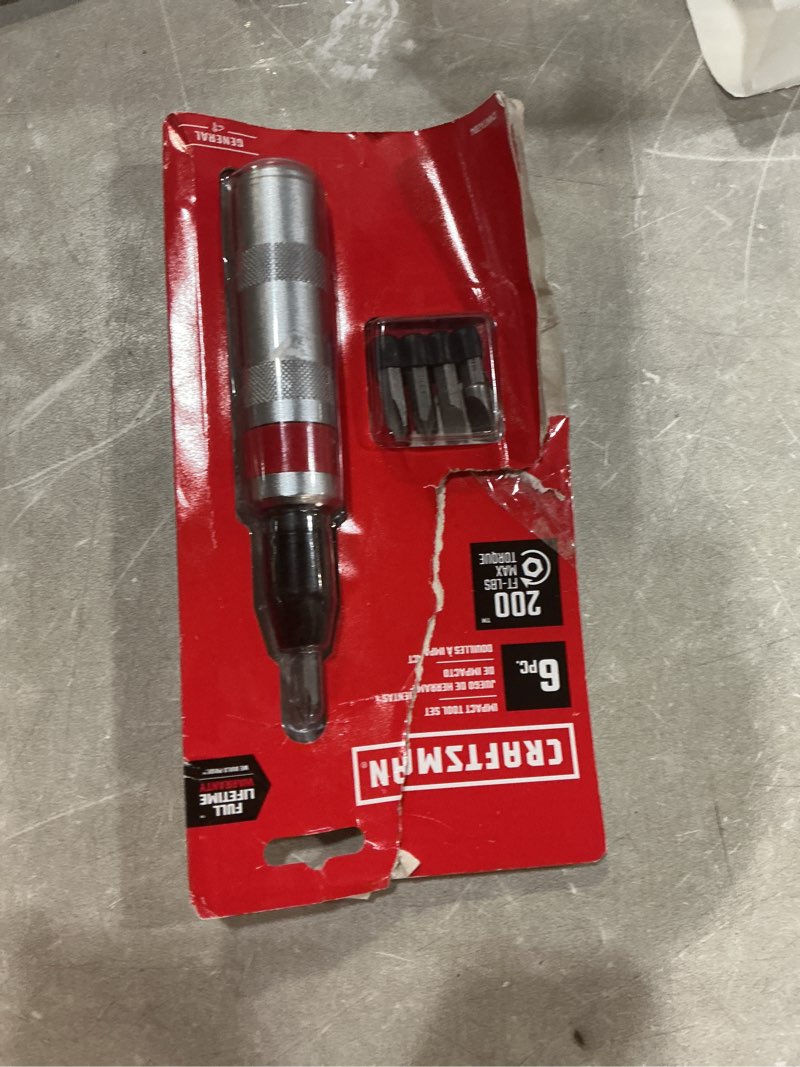 Condition photo showing Good Condition for craftsman hand impact driver, 3/8-inch set (cmmt14104)