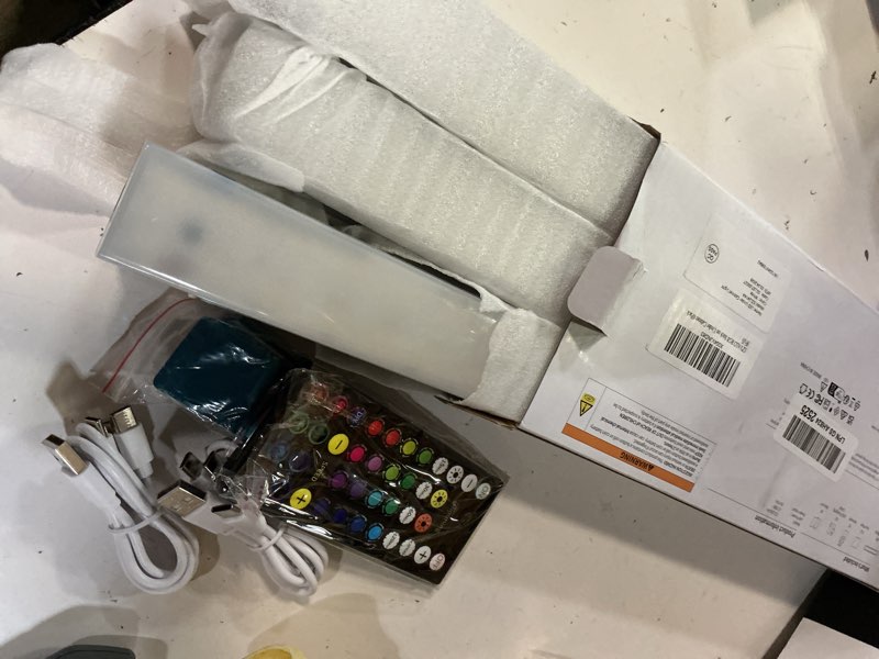 Condition photo showing Good Condition for ezvalo 80 rgb color changing under cabinet lighting wireless, 1800mah rechargeable shelf lights, magnetic, timer & dimmable bar light with remote for kitchen, display case, car, 6pack