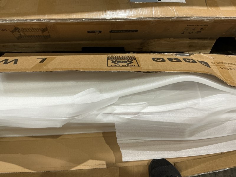 Condition photo showing New/Like New for wpc slat wall panels 8 pack 96" x 6.6", waterproof fluted wall paneling, accent 3d wall panel for wall decor, bathroom, bedroom, office - high grille elm (cover approx.35 sq.ft) 96 x 6.6 inch elm