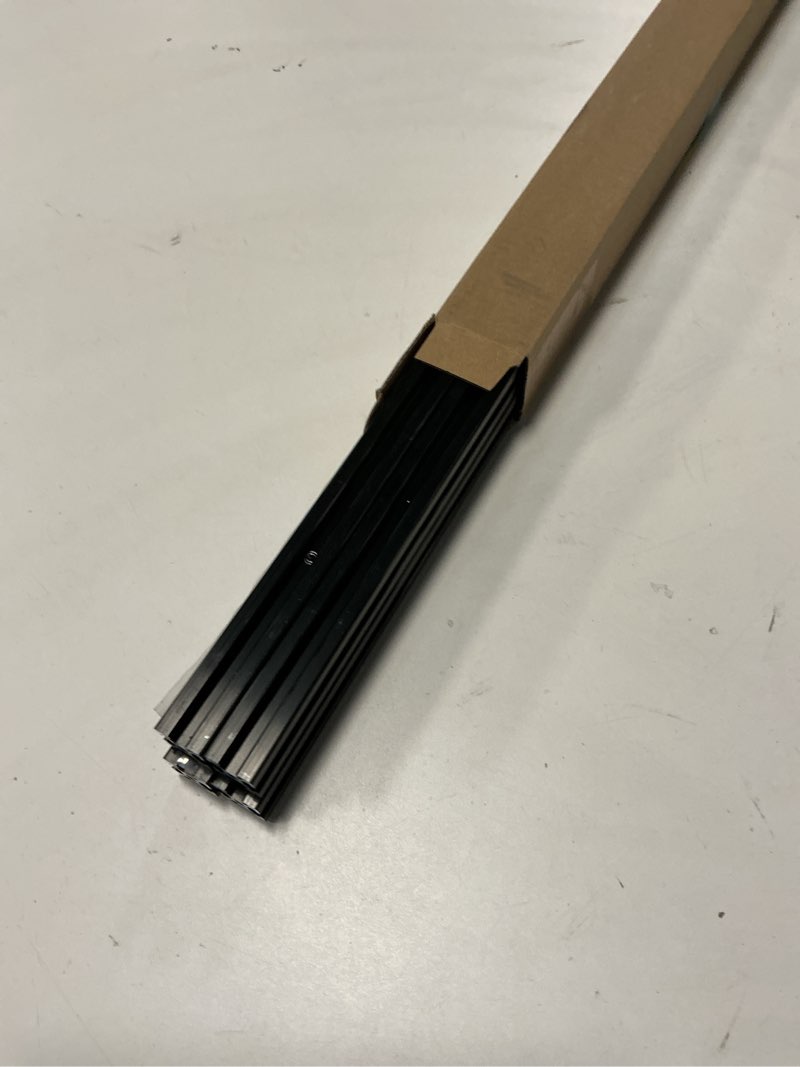 Condition photo showing Good Condition for 4pcs 600mm (23.6 Inch) 2020 T-Slot Aluminum Extrusion Rails, Black Anodized, European Standard, for 3D Printer, CNC Machine, and DIY Projects