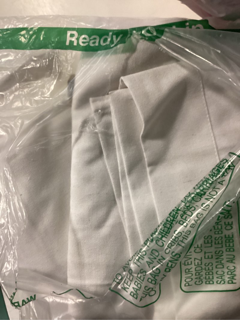 Condition photo showing As Is for native fab white 100% cotton curtain panels 54" w x 63" l, light filtering window panels for bedroom, living room, farmhouse decor white 54"w x 63"l (pack of 2)