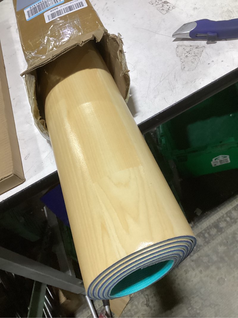 Condition photo showing Good Condition for 4ft x 6ft 5mm natural wood-colored dance mat for adults, durable non-slip pvc material, portable practice flooring for ballet, jazz, and pop dance, suitable for home, studio, or practice