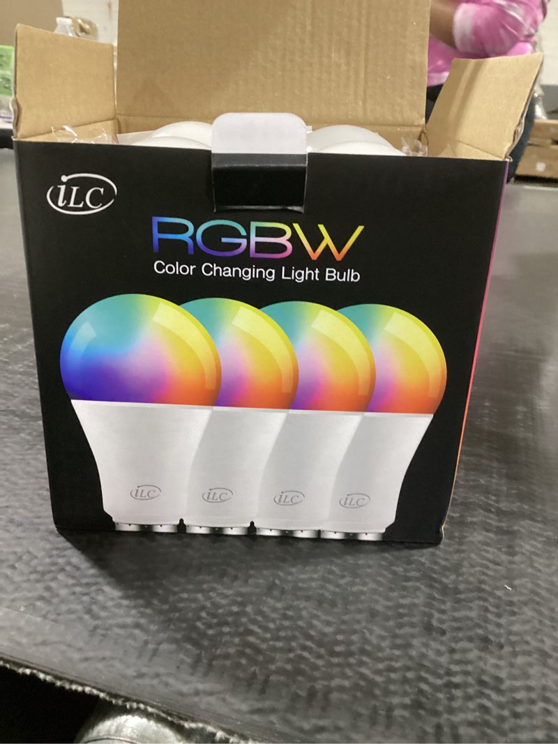 ilc led light bulb 85w equivalent, color changing light bulbs 2700k warm white, remote control rgb 6